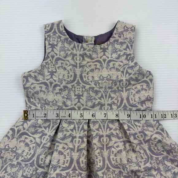 Genuine Kids OshKosh 3T Brocade Party Dress Purple Silver Tulle Lined Formal - Picture 9 of 10